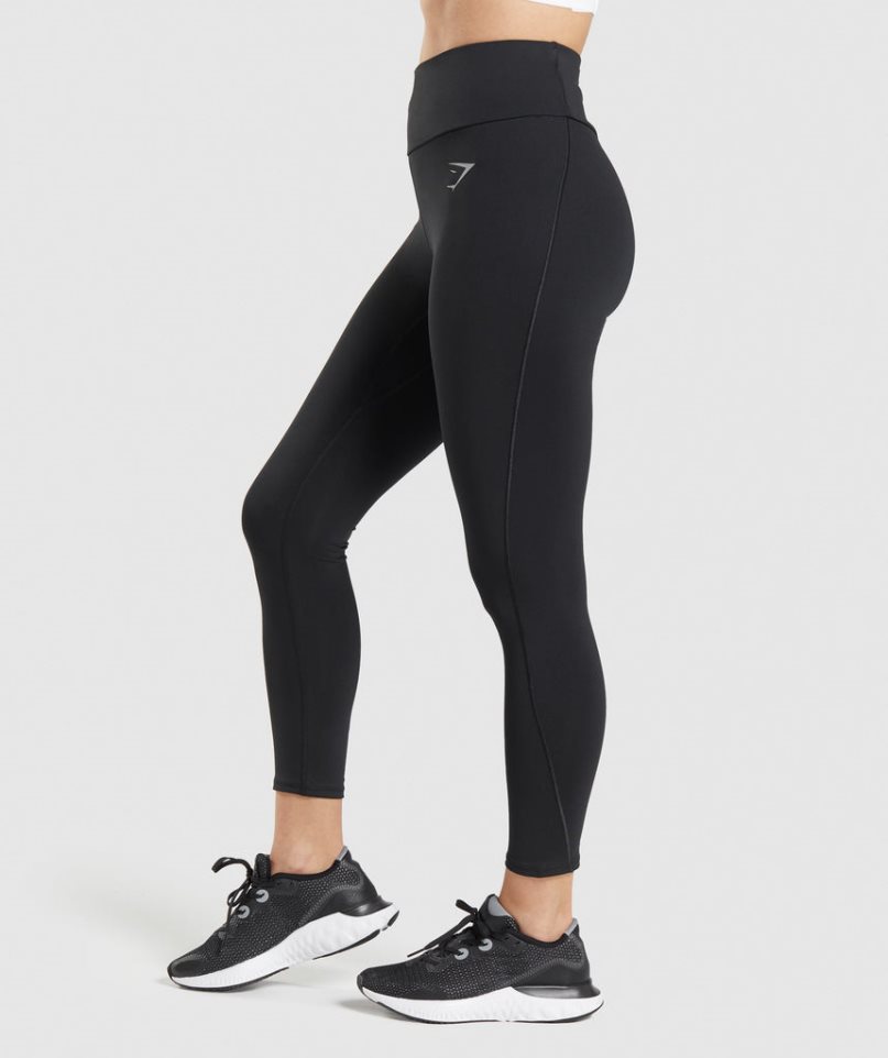 Legginsy Gymshark Speed Damskie Czarne | PL 692PAM